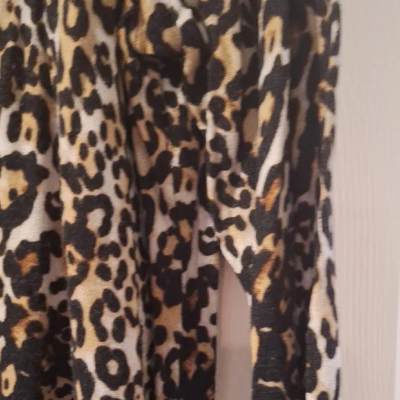 Talbots Leopard Print Lightweight Sweater - Brown and Black - Picture 4 of 5